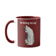 Inget slickande på min kopp Rolig kattmugg
