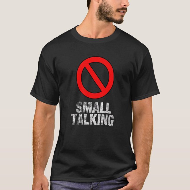 Inget småpratande asocial introvert meme t shirt (Framsida)