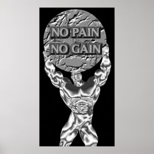 Inget smärta ingen affärsvinstWeightliftingaffisch Poster