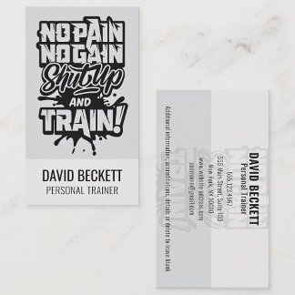 Inget smärtfritt Anpassade för tränare för att trä Visitkort