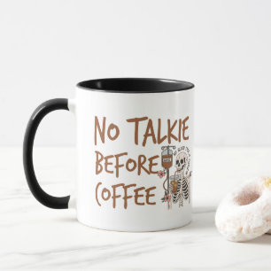 Inget snack före kaffe rolig kattälskare present mugg