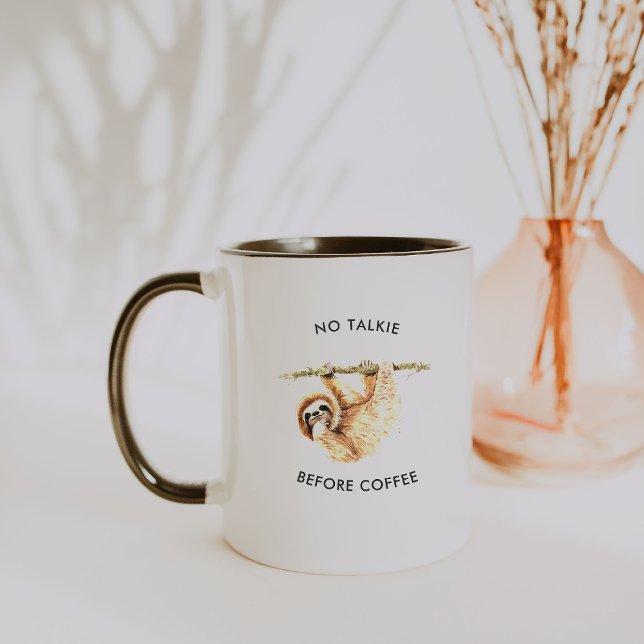 Inget Snack före Kaffe | Vattenfärg Seng Mugg (Skapare uppladdad)