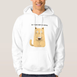 Inget Snackis Innan Kaffe – Rolig Katt Kaffe Älska Hoodie