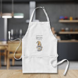 Inget som Gnome Cooking Förkläde<br><div class="desc">Anpassningsbar-plattan med tummen uppåt Gnome och ord "inget som Gnome-kokning" eller något meddelande du väljer. Underbar julklapp eller skapa för dig själv. Om du vill ha en begäran från anpassad design klickar du på knappen "Meddelande".</div>