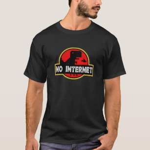 Inget spel för Internet Pixel Dinosaur T Shirt