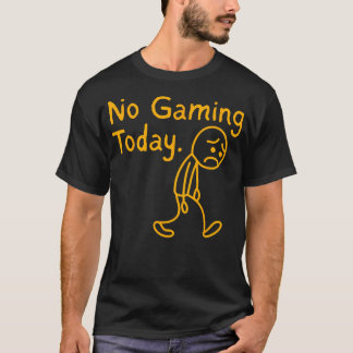 Inget Spelande Idag Roligt Sorgligt Stickman Spela T Shirt