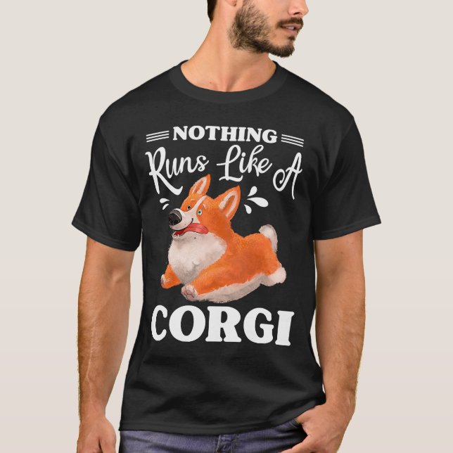 Inget Springa som Corgi Cute Corgi T Shirt (Framsida)