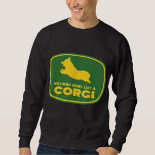 Inget Springa som en Corgi - Funny Farmer Hundägar Lång Ärmad Tröja