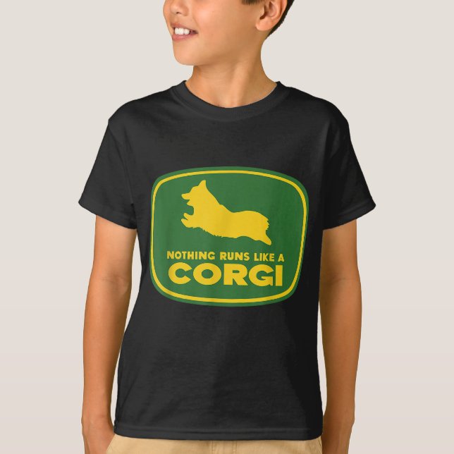 Inget Springa som en Corgi - Funny Farmer Hundägar T Shirt (Framsida)