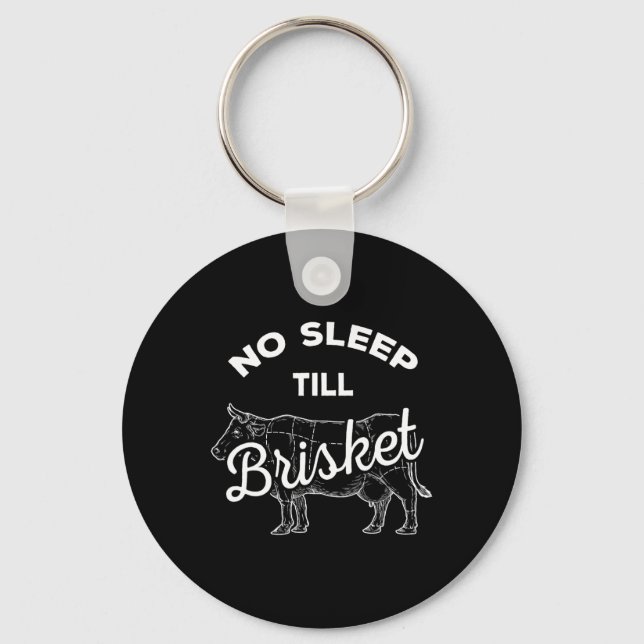Inget Ssov Til Brisket - Lustigt Bbq-nötkött Nyckelring (Framsida)