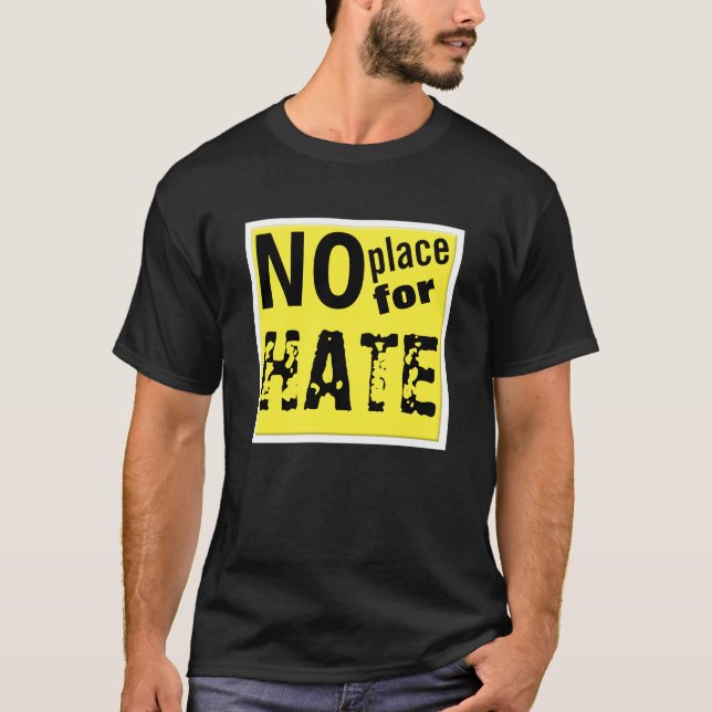 "Inget ställe för HAT" skjorta T Shirt (Framsida)