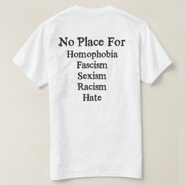 Inget ställe för…, T-tröja Tee (Design baksida)