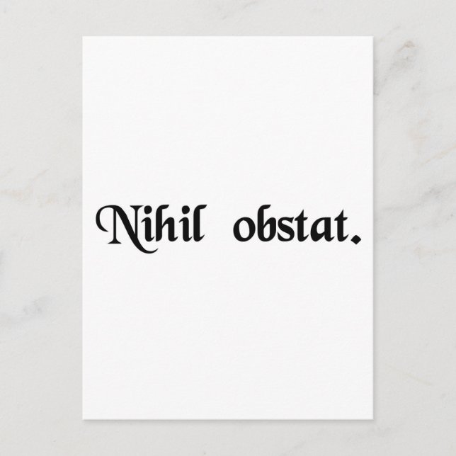 Inget står i vägen. vykort (Framsida)