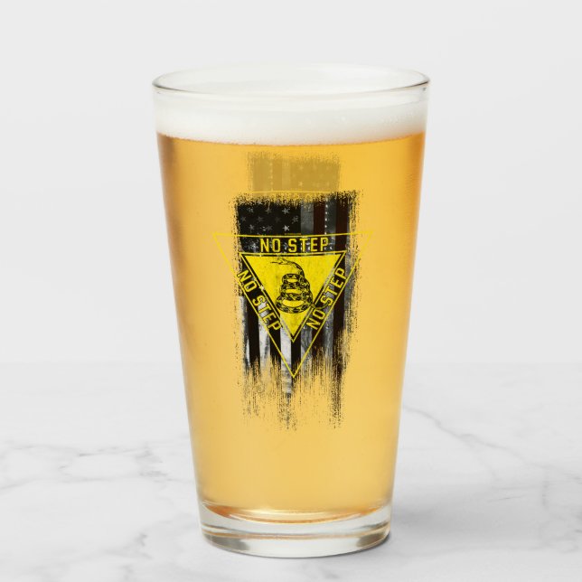 INGET STEG GADSDEN SNAKE MILITÄR LUFTFART STIL GLASKOPP (Framsida fylld)