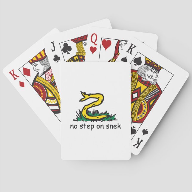 Inget steg på smygmemorandumet Gadsden parody Snek Casinokort (Baksidan)