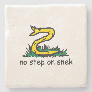 Inget steg på smygmemorandumet Gadsden parody Snek Stenunderlägg