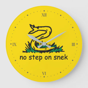 Inget steg på smygmemorandumet Gadsden parody Snek Stor Klocka