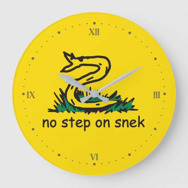Inget steg på smygmemorandumet Gadsden parody Snek Stor Klocka (Framsida)