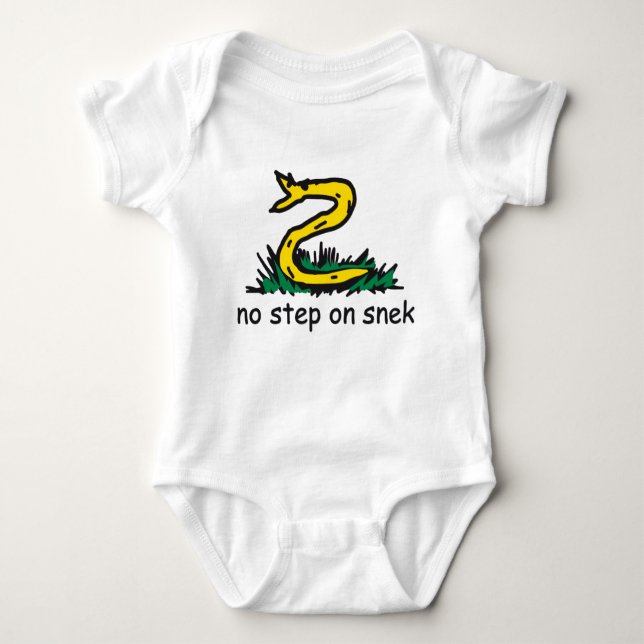 Inget steg på smygmemorandumet Gadsden parody Snek T Shirt (Framsida)