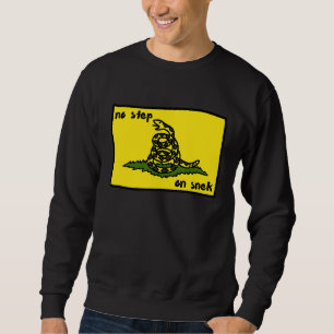 Inget steg på Snek Gadsden-Flagga-nota Lång Ärmad Tröja