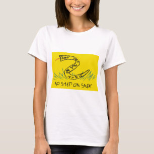 Inget steg på Snek Gadsden-Flagga T Shirt