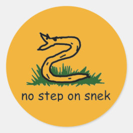 Inget steg på Snek Runt Klistermärke