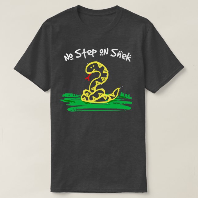 Inget steg på Snek Snake Djur älskare Coola FUNNY  T Shirt (Design framsida)