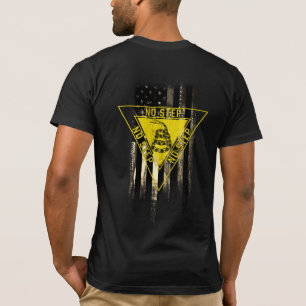 INGET STEG VARNING SNAKE MILITÄR LUFTFART T SHIRT