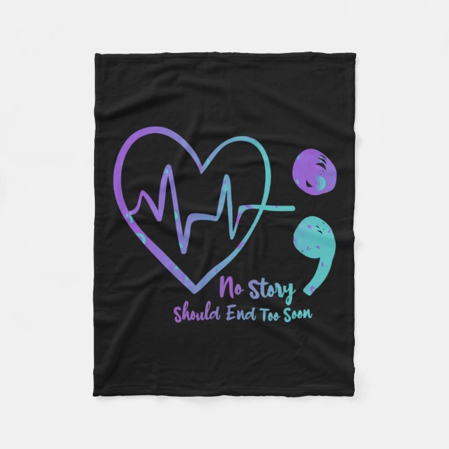 Inget stycke ska sluta för snart.. Semikolon Suici Fleecefilt (Framsidan)