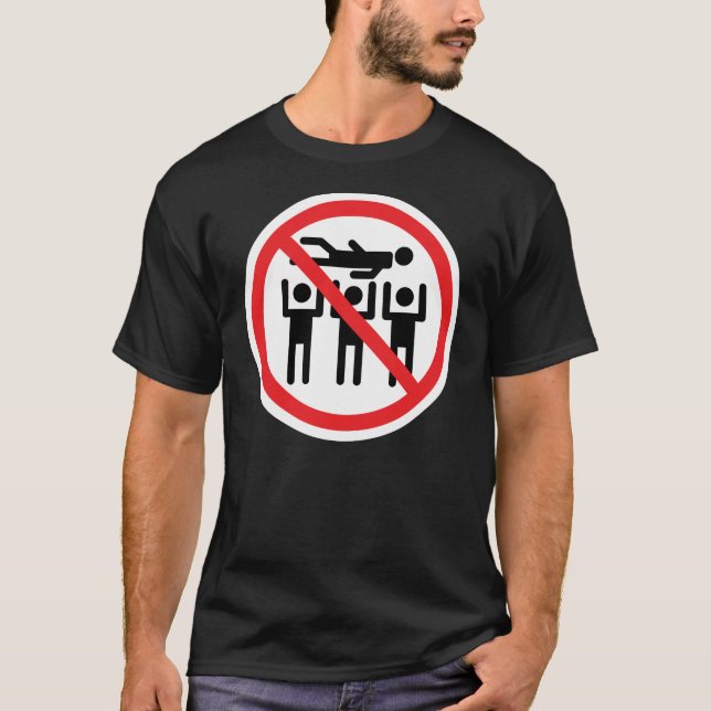 Inget surfa för folkmassa tee shirt (Framsida)