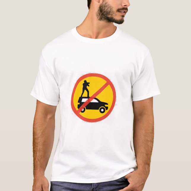 Inget tak riding Euro-tecken T-shirt (Framsida)