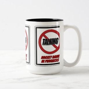 Inget tal om hockey-spel i Progress-kaffe Mugg