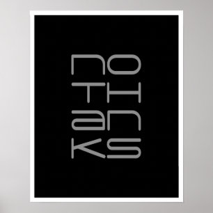 INGET TANKS-typografi Poster