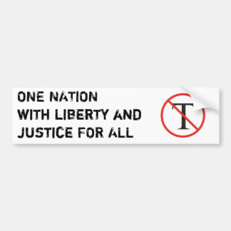 Inget Teaparty - en nation Bildekal