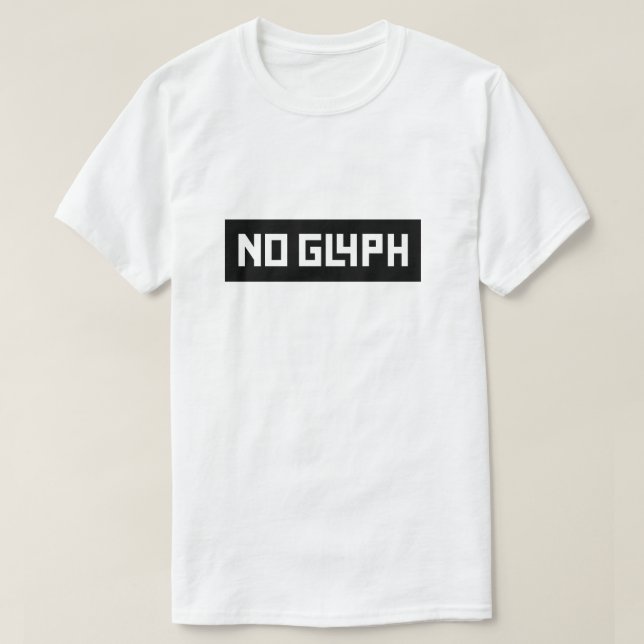 Inget tecken, vitt tee shirt (Design framsida)