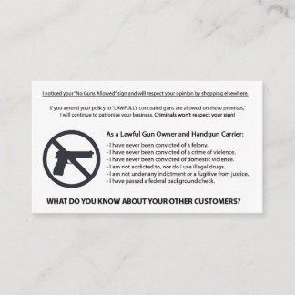 Inget tillåtet kort för vapen