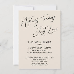 Inget Tjälligt, Bara Kärlek Elegant Typografi Gräd Inbjudningar