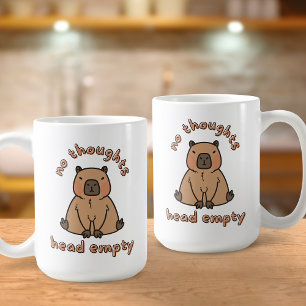 Inget tomt huvud, Capybara Funny Meme Kaffemugg