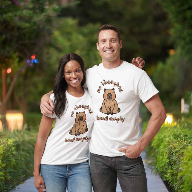 Inget tomt huvud, Capybara Funny Meme T Shirt (Skapare uppladdad)