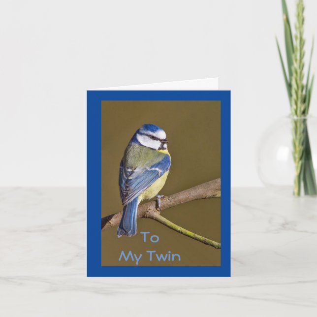 INGET TVÅNGSKORT FÖR MIN TWINS BIRTHDAY-KORT KORT (Framsida)