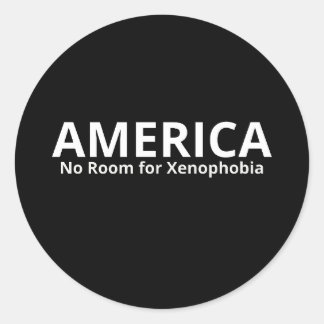 Inget Utrymme för Främlingsfientlighet i Amerika Runt Klistermärke