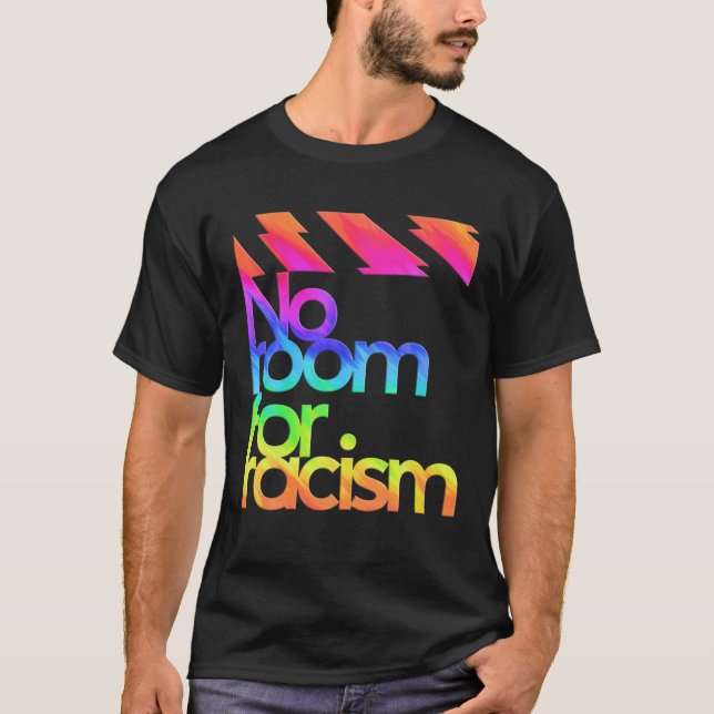 Inget utrymme för rasism, liv och idrottsmedvetand t shirt (Framsida)