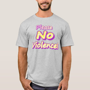 "Inget våld!" Cute Design. Köp nu T Shirt