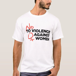 "Inget våld mot kvinna" T-tröja T-shirt