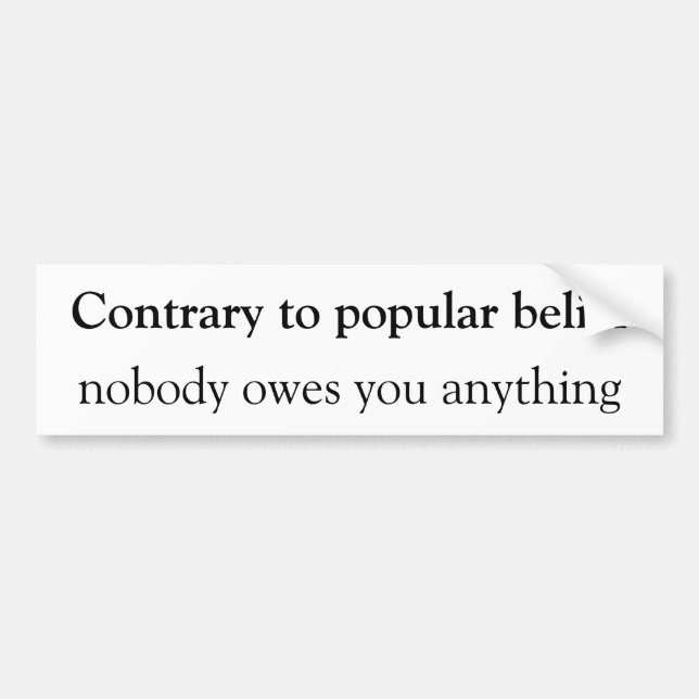 Inget varar skyldig dig något bildekal (Framsidan)