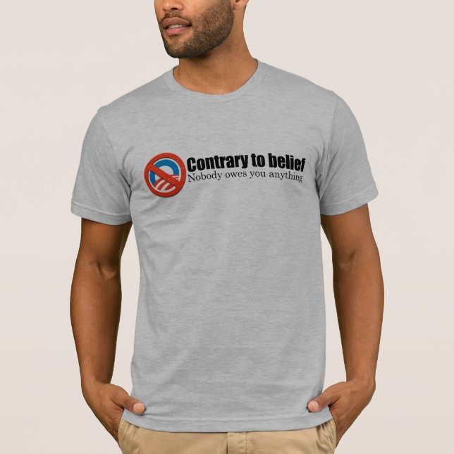 Inget varar skyldig dig något tee shirt (Framsida)