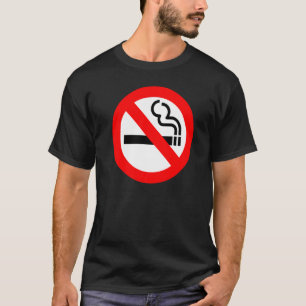 Inget varningstecken för rökning, syre icke-rökare t shirt