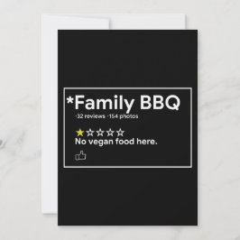 Inget veganfoder för familjen BBQ Inbjudningar