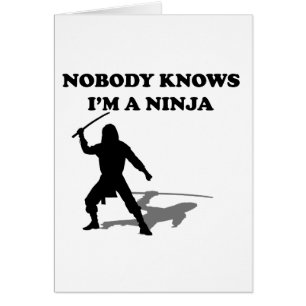 Inget vet I-förmiddag en Ninja Hälsningskort