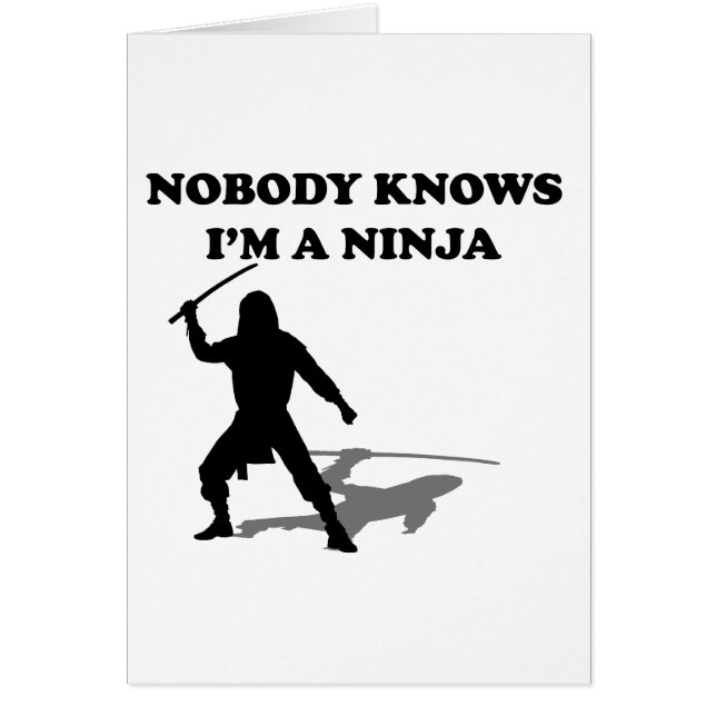 Inget vet I-förmiddag en Ninja Hälsningskort (Framsidan)